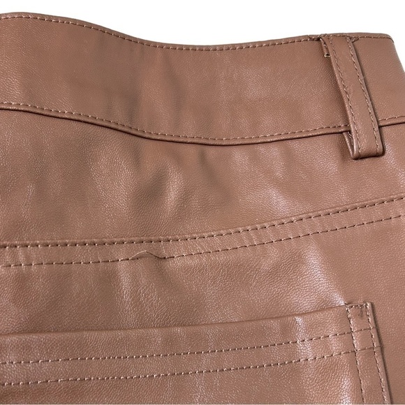 2/$30 Shinestar Brown High Waist Perfect Fit Faux Leather Vegan Skinny Pant XL - Picture 16 of 16